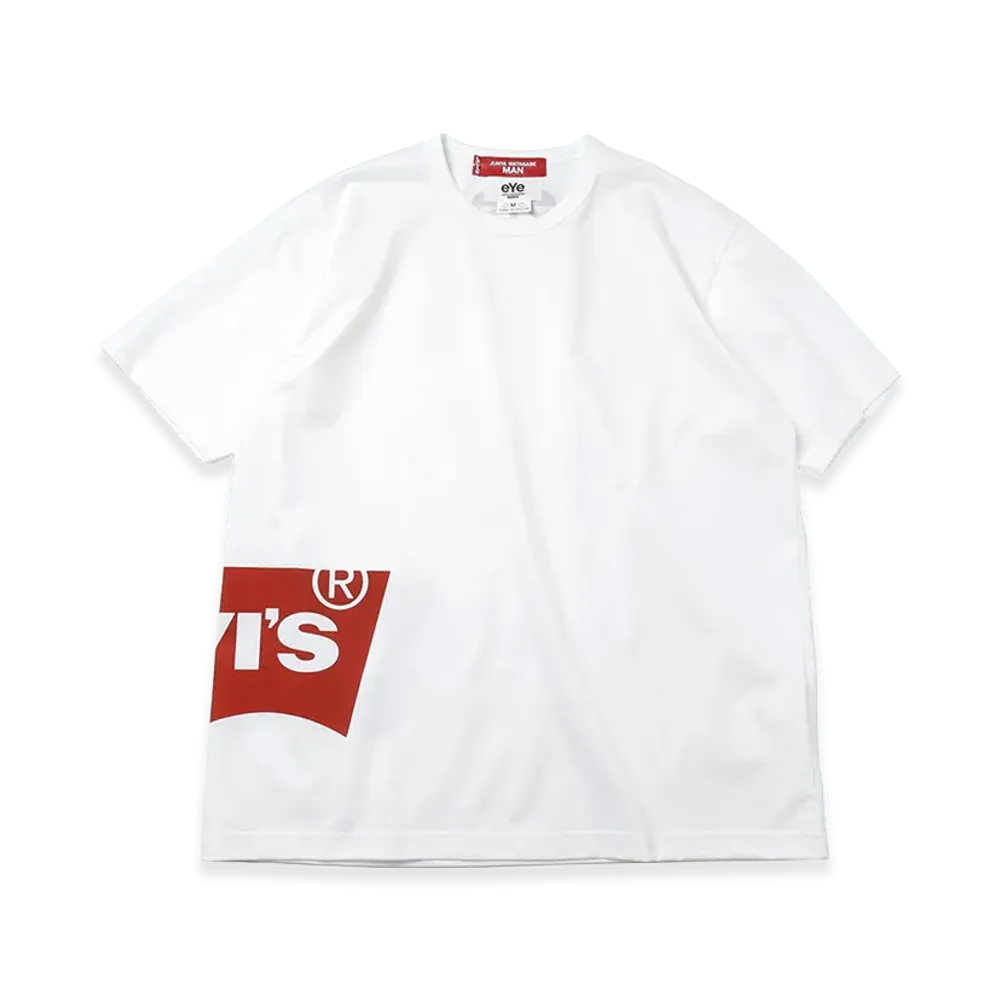 eYe JUNYA WATANABE MAN x Levi's Tee Heavyweight Cotton Jersey Garment Print W-NAME "White"