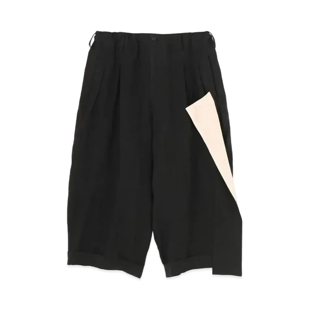 Yohji Yamamoto Pour Homme BELGIUM LINEN PLUSH CUFFS PANTS "Black"