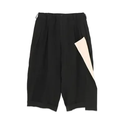 Yohji Yamamoto Pour Homme BELGIUM LINEN PLUSH CUFFS PANTS "Black"