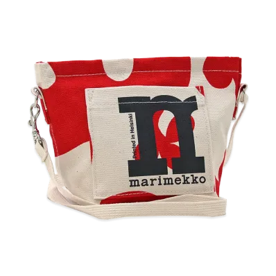 Marimekko Women's Shoulder Bag Mono Mini Crossbody Pulloposti "Cotton/Red"