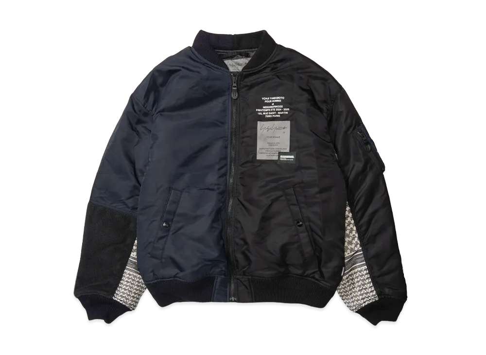 NEIGHBORHOOD x Yohji Yamamoto MA-1 Jacket "Black" 242SPYYN-JKM01S / HP-J93-602