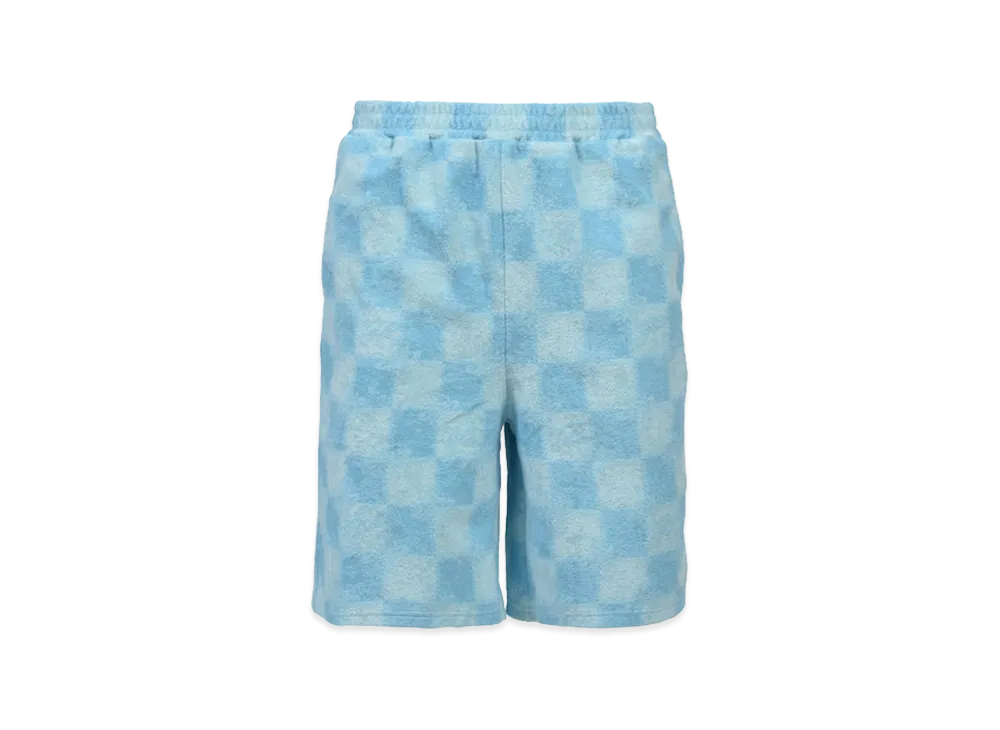 BREATH Block Check Pile Shorts "Ice"