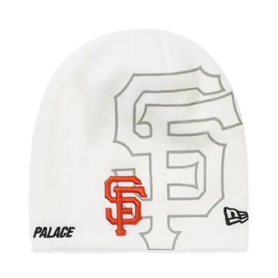 PALACE x San Francisco Giants x NEW ERA Nein Cuff Beanie "White"