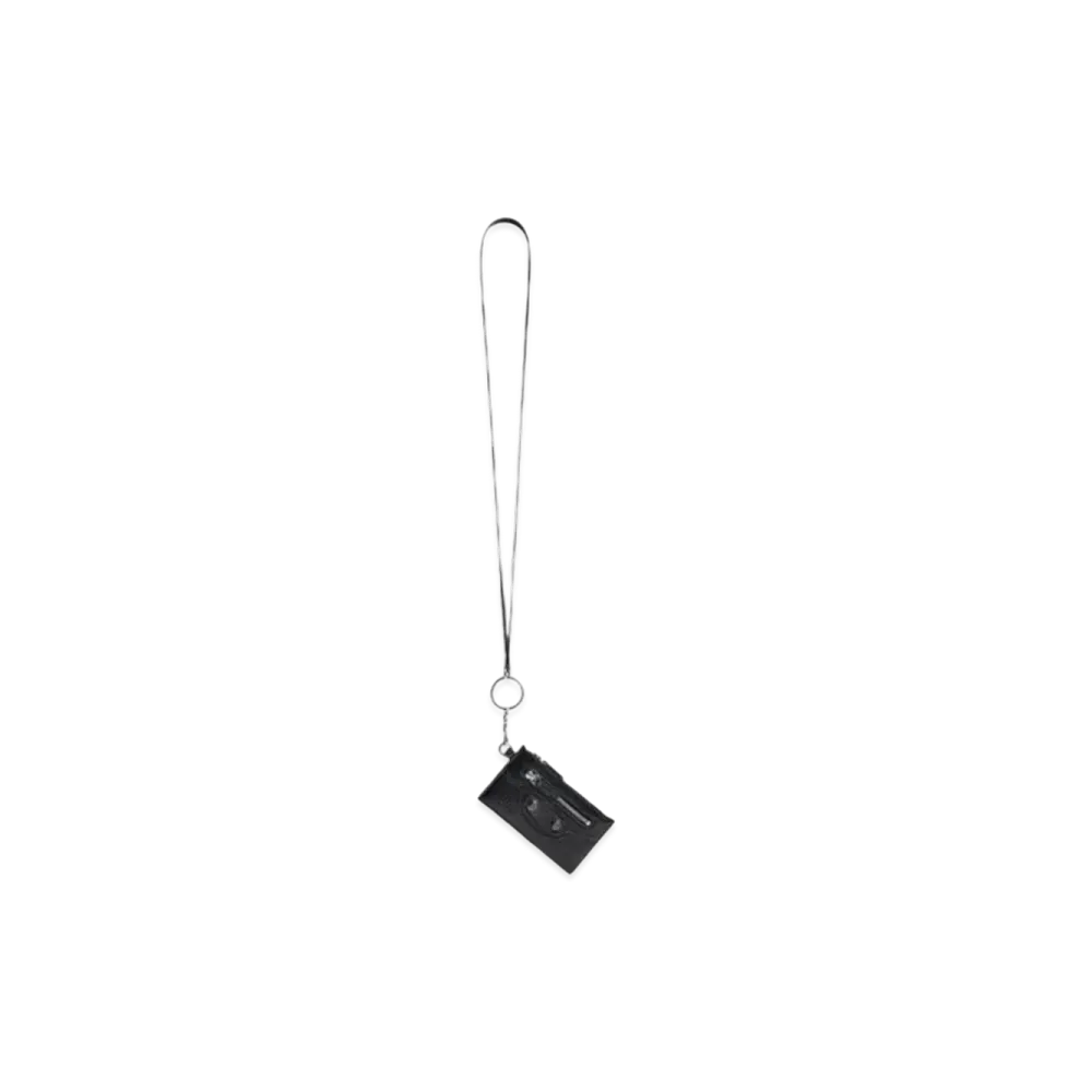 BALENCIAGA Le Cagole Card Case On Key Chain "Black"