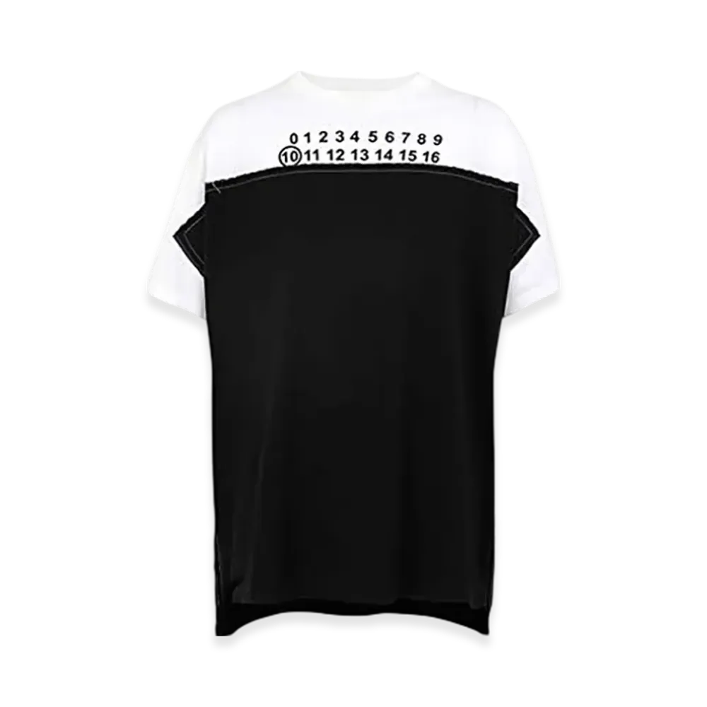 Maison Margiela Oversized Spliced Logo T-Shirt "Black/White"