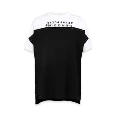 Maison Margiela Oversized Spliced Logo T-Shirt "Black/White"