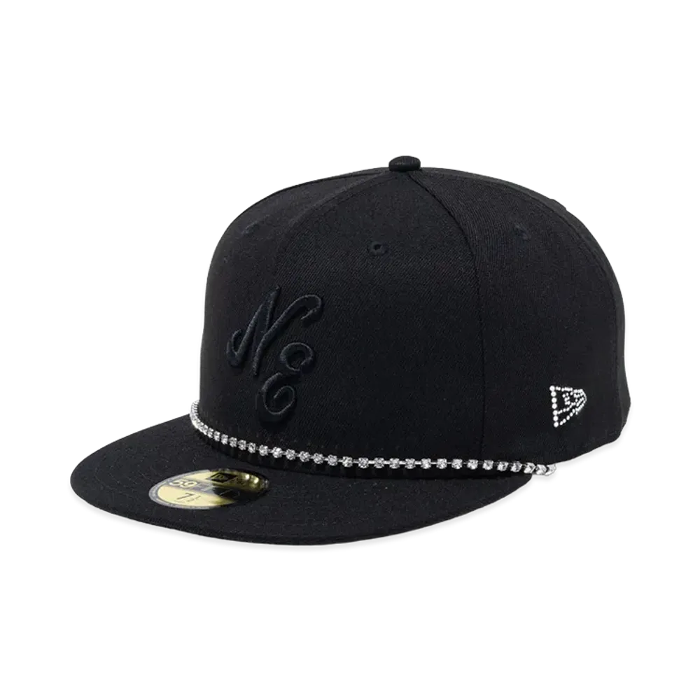 NEW ERA x Swarovski 59Fifty Crystal Chain Classic Logo "Black"