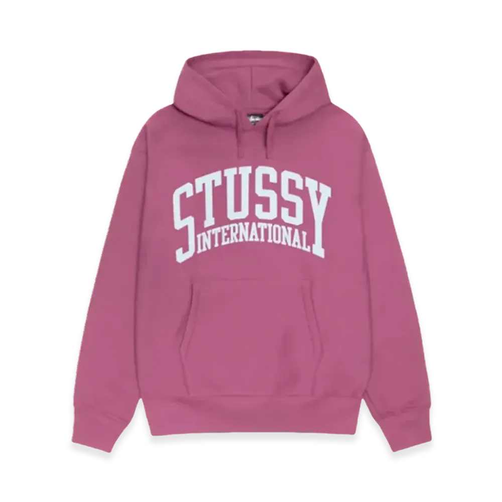 Stussy International Logo Hoodie "Berry"