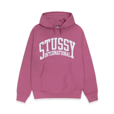 Stussy International Logo Hoodie "Berry"