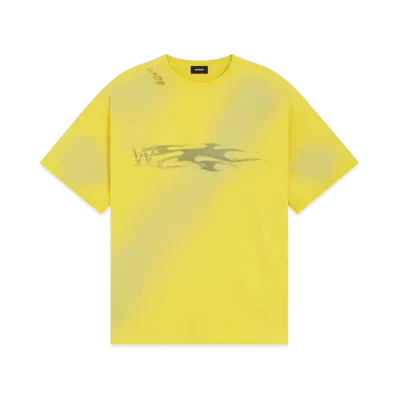 WE11DONE Metallic Printed T-shirt "Yellow"