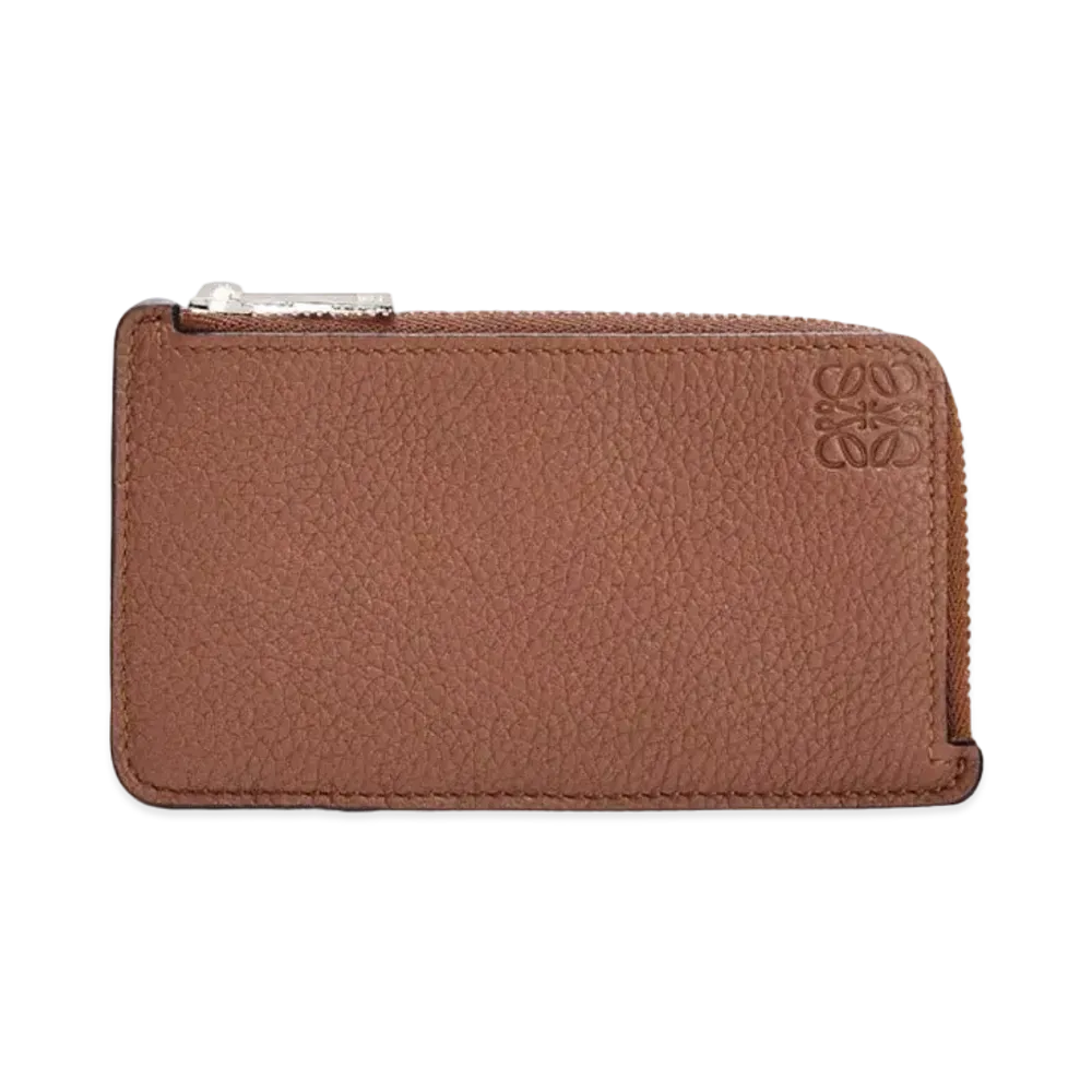 LOEWE Coin Cardholder In Soft Grained Calfskin "Cognac"