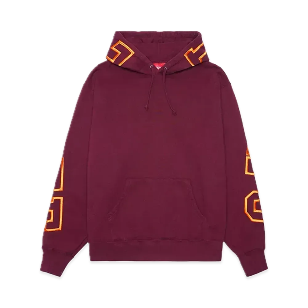Supreme State Hooded Sweatshirt "Burgundy"