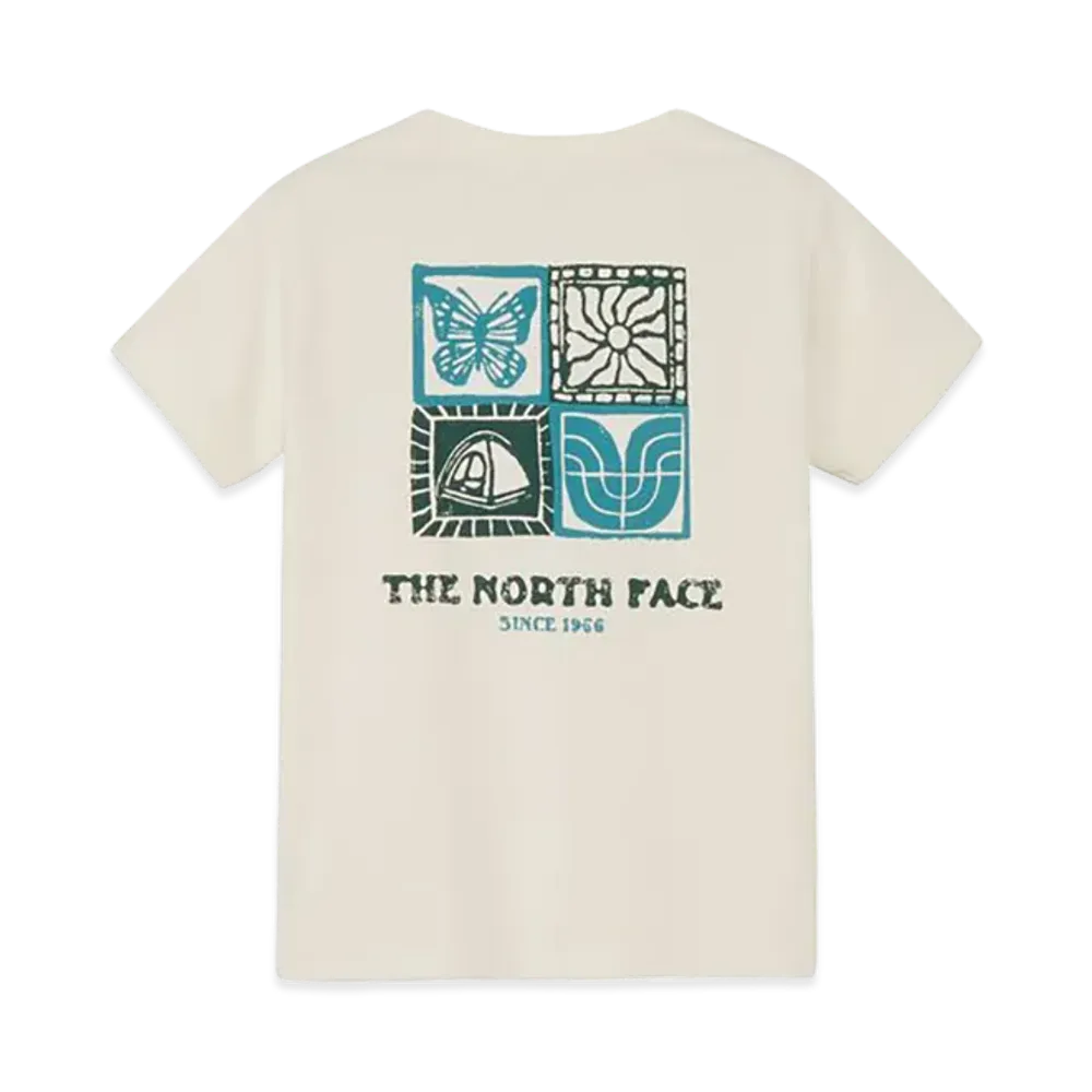 The North Face Kids Short Sleeve TNF Be Free Graphic Tee "White Dune"