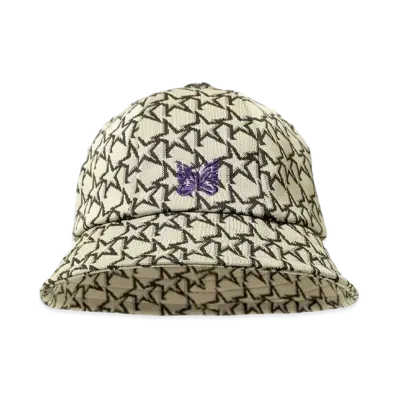 Needles Bermuda Hat - Poly Jq. Star "Beige/Black"