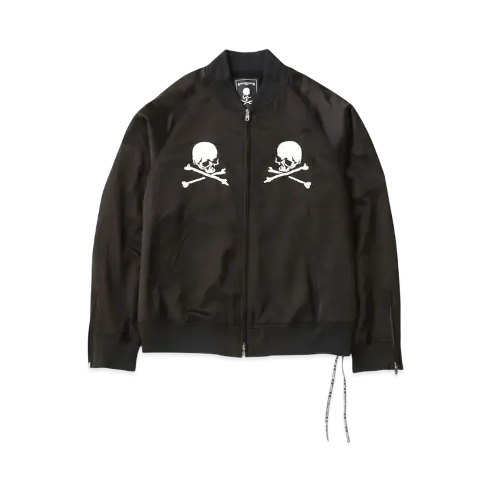 mastermind WORLD Silk Bomber Jacket "Black"