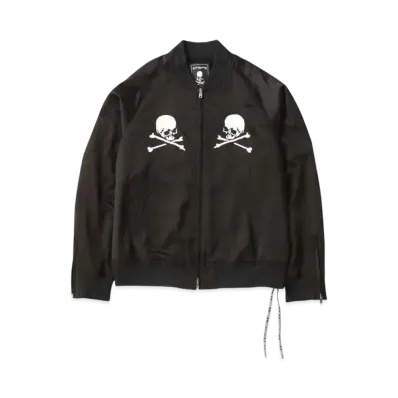 mastermind WORLD Silk Bomber Jacket "Black"