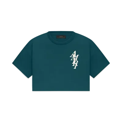 AMIRI Stack Cropped Tee "Rain Forest"