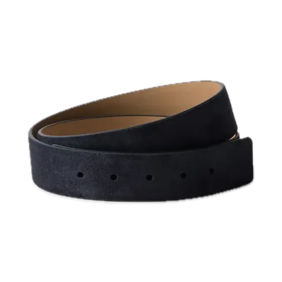 PRADA Suede Belt Strap "Navy"