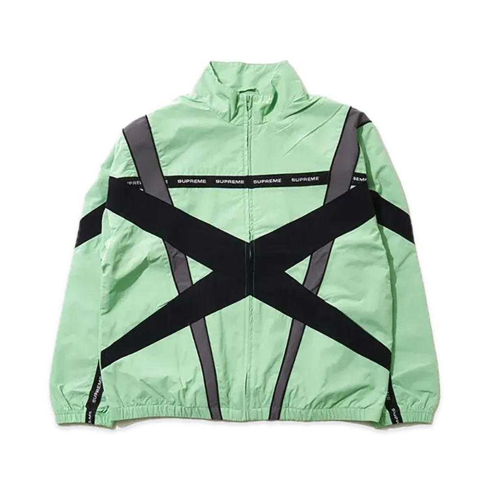 Supreme Cross Paneled Track Jacket "Mint"