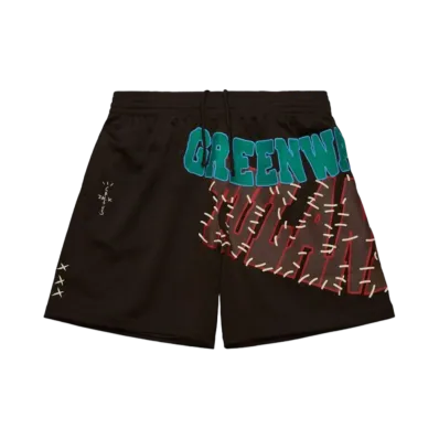 Travis Scott x M&N x Tulane University Shorts "Brown"