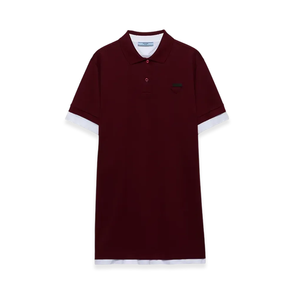 PRADA Women's Pique and Jersey Dress "Garnet"