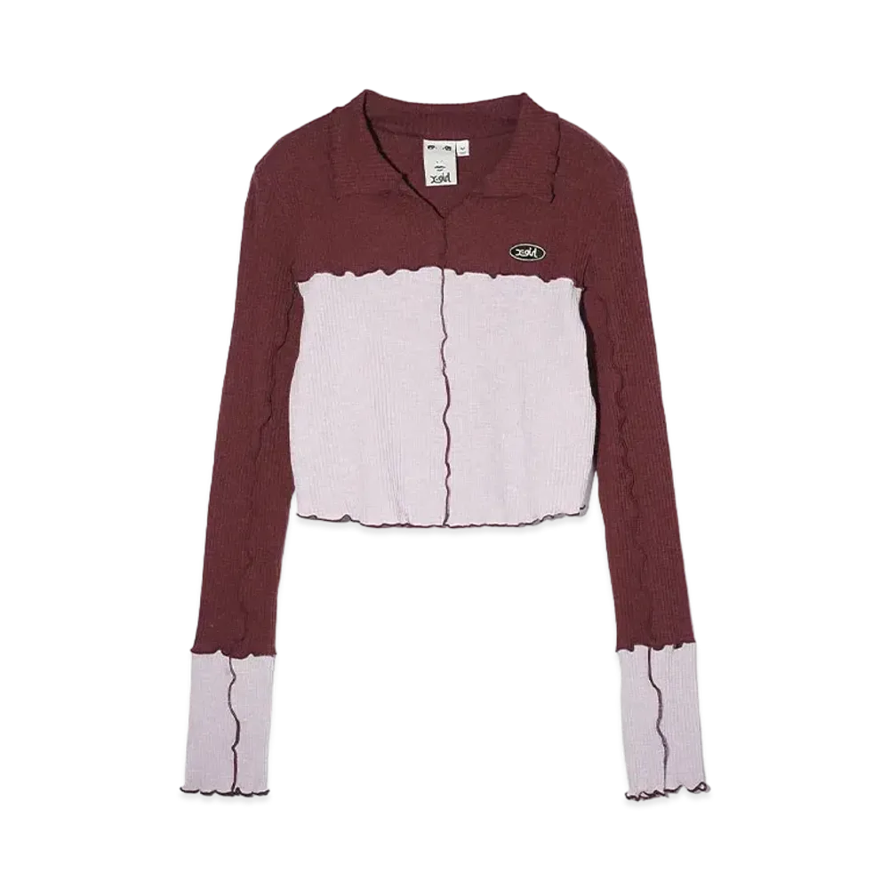 X-Girl Bicolor Compact Pullover Shirt "Burgundy"