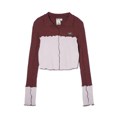 X-Girl Bicolor Compact Pullover Shirt "Burgundy"