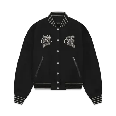 AMIRI Women's Hollywood Club Varsity Jacket "Black"