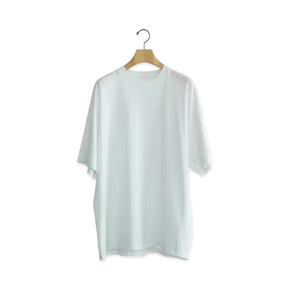 COMOLI Cotton Jersey Short Sleeve T-Shirt "White"