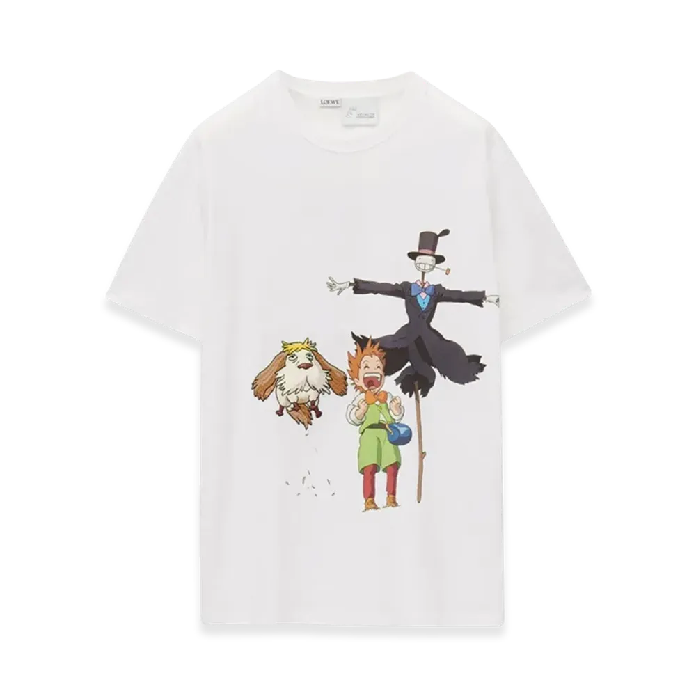 LOEWE x Howl's Moving Castle Heen Markl and Turnip Head T-Shirt in Cotton "White"