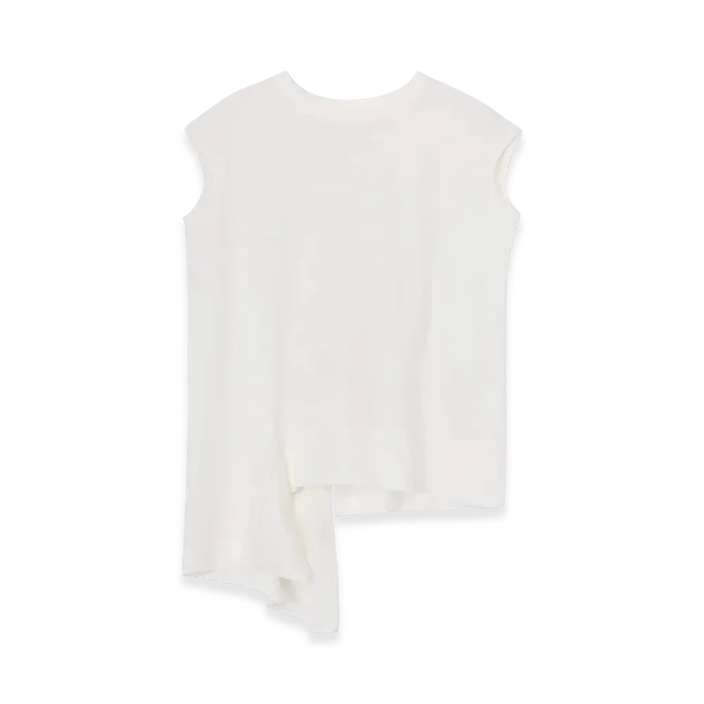 Yohji Yamamoto Cotton Single Jersey R-V Twisted T-Shirt "White"