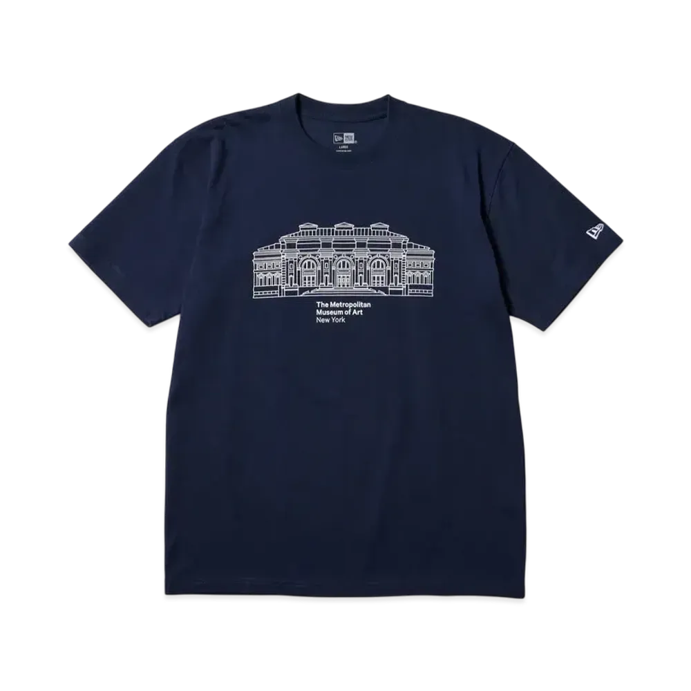 NEW ERA x The Met Short Sleeve Cotton T-shirt The Met Museum Regular Fit "Navy"