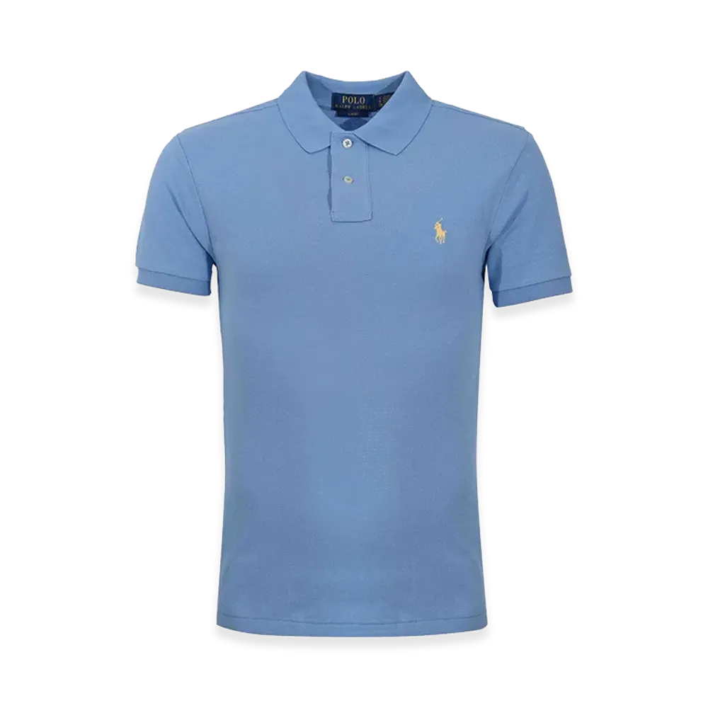 Polo Ralph Lauren Two-Button Cotton Polo Shirt With Logo "Blue"