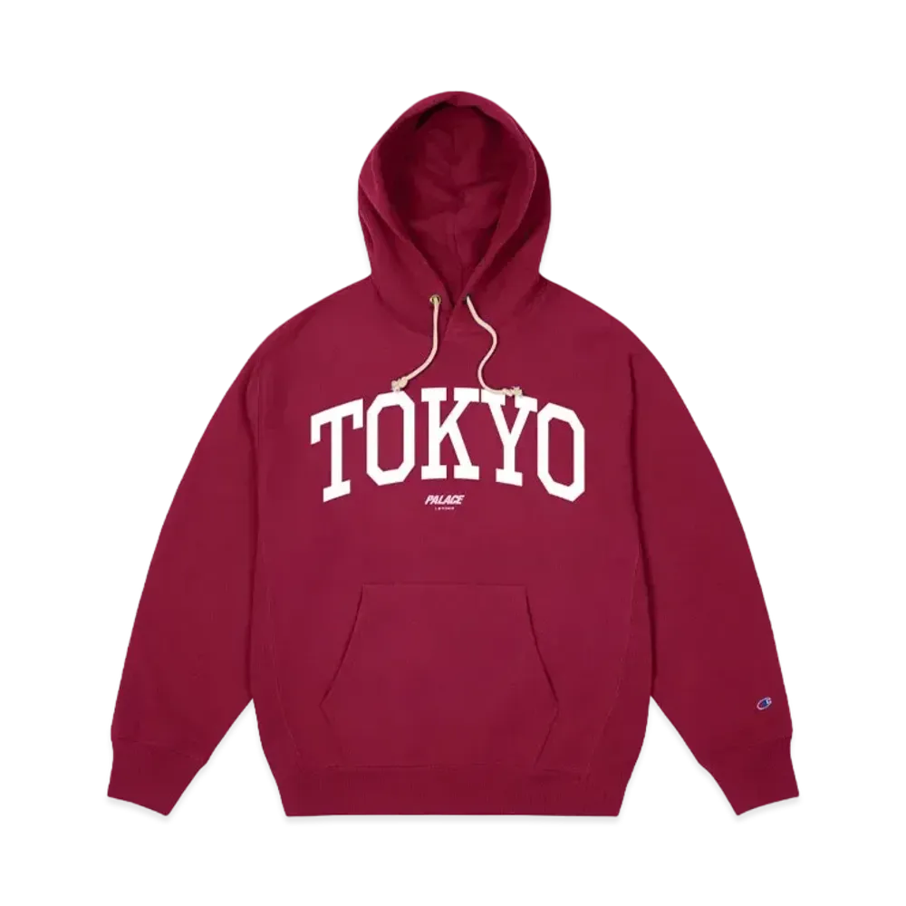 PALACE x Champion Shop Hood "Tokyo Burgundy"
