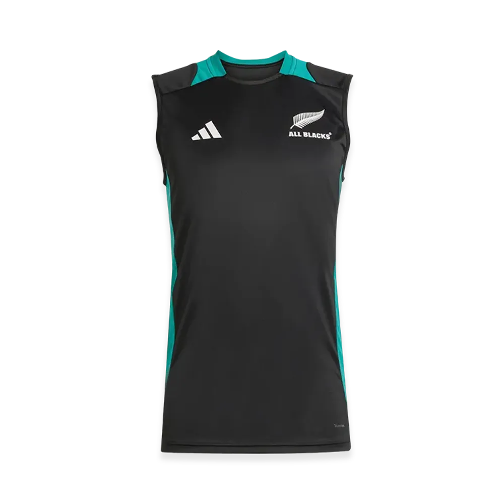 adidas All Blacks Singlet "All Black/Pure Teal"