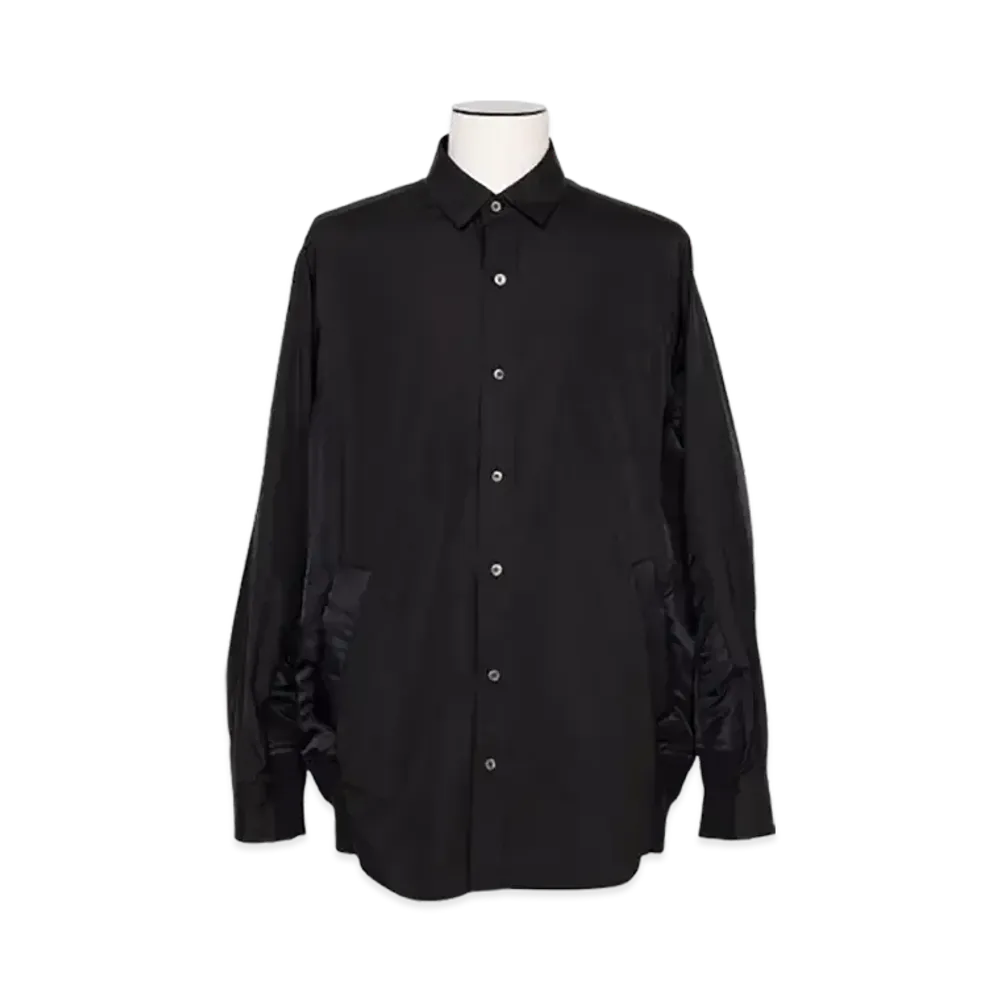 sacai Cotton Poplin Shirt "Black/Black"