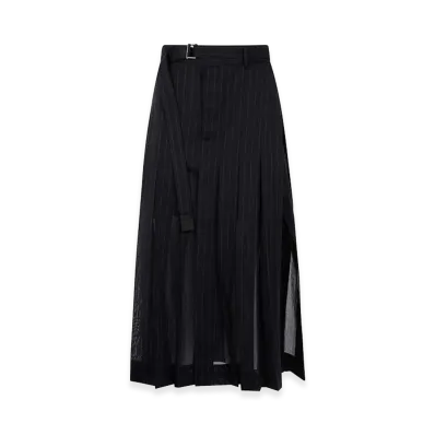 sacai Women's High Twist Voile Skirt "Black"