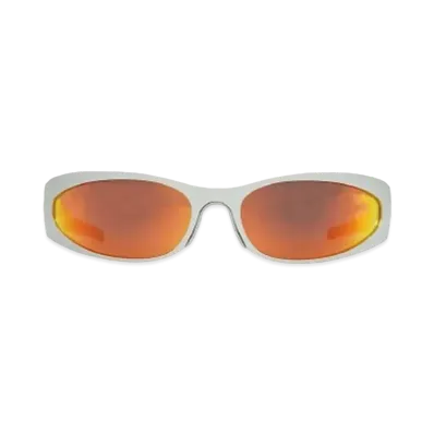 BALENCIAGA BB0290S-004 Front: "Silver" Temple: "Silver" Lens: "Red"