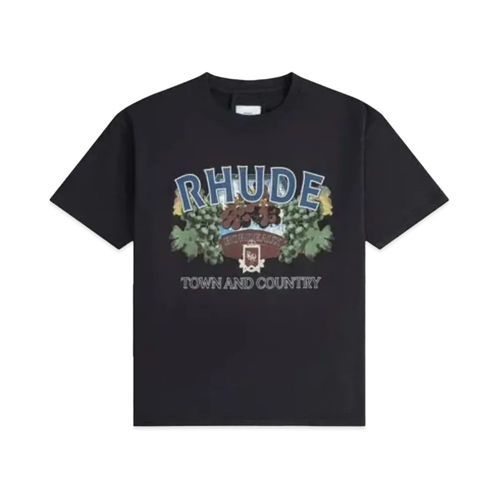 RHUDE Town And Country Tee "Black"