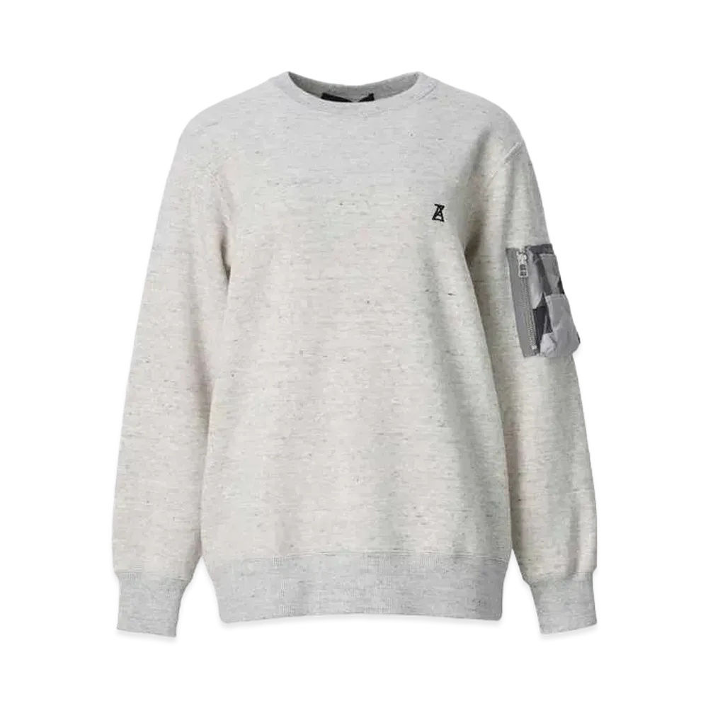 ANREALAGE Patchwork Sleeve Pocket Sweatshirt "Gray"