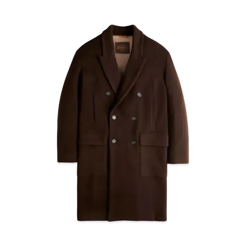 TOD'S Coat in Wool and Cashmere "Brown"