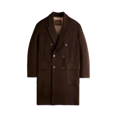 TOD'S Coat in Wool and Cashmere "Brown"