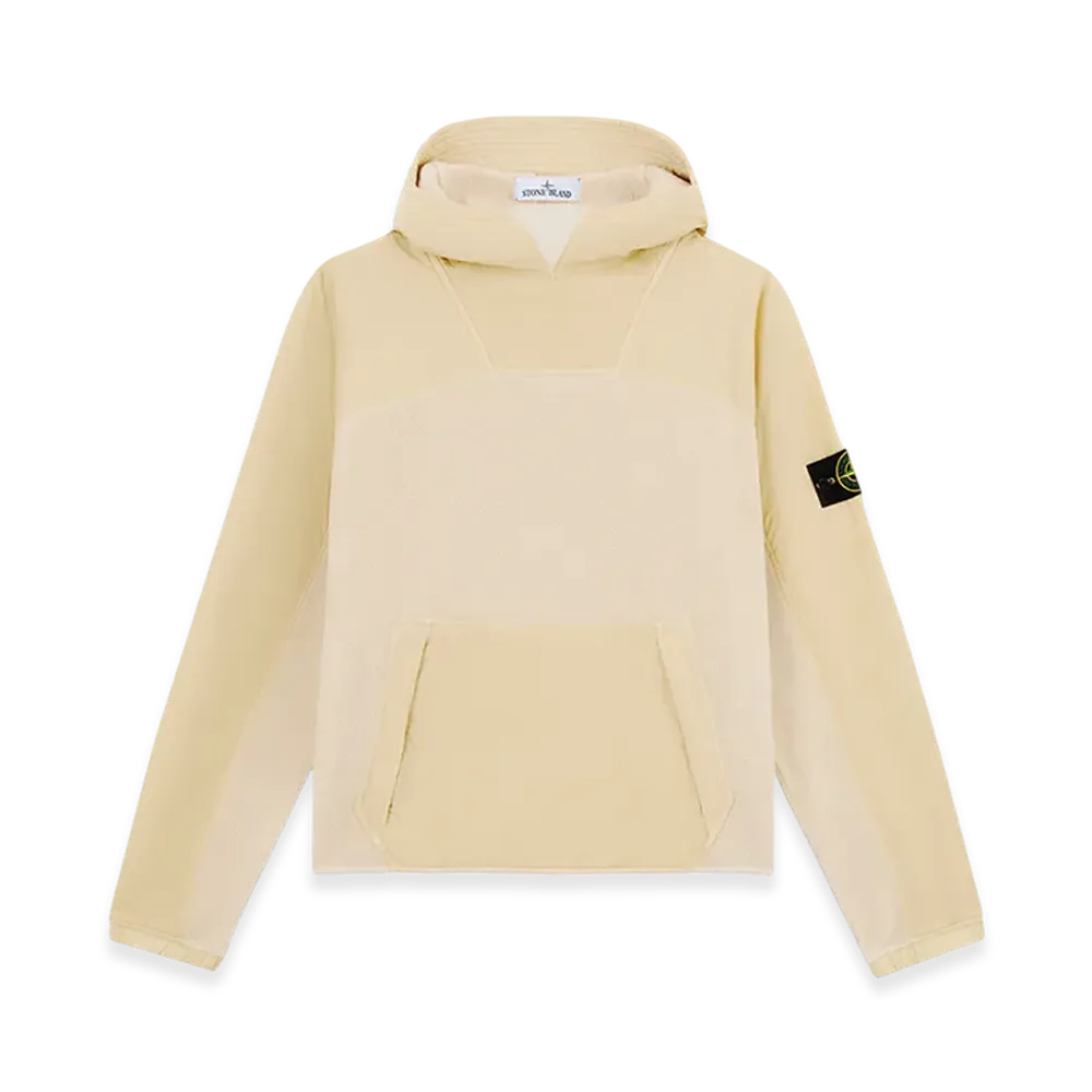 Stone Island 62653 Cotton Pile with Nylon TC Hooded Sweatshirt with Pockets - 24FW "Off White"