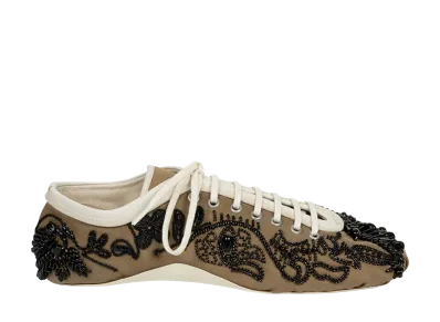 DRIES VAN NOTEN Women's Canvas Sneakers "Beige"