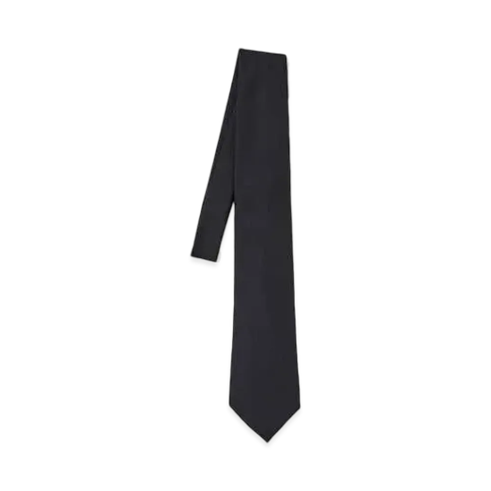 AURALEE Super Fine Tropical Wool Tie "Dark Navy"
