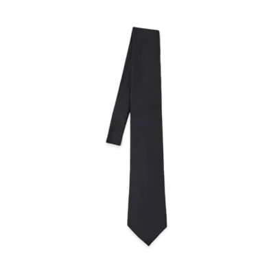 AURALEE Super Fine Tropical Wool Tie "Dark Navy"