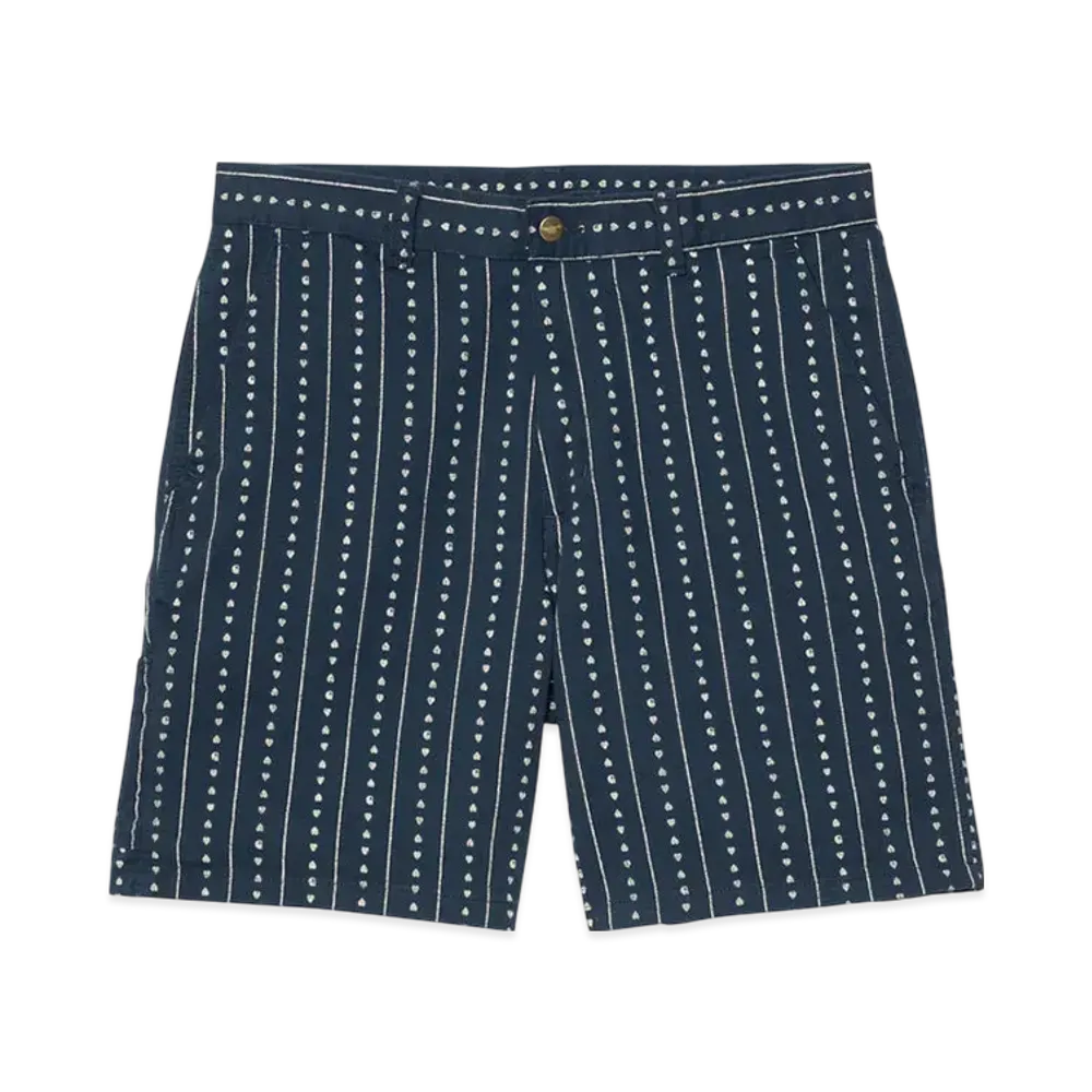 Carhartt WIP Drewe Short "Heart C PinstripeInk/Natural(Rinsed)"