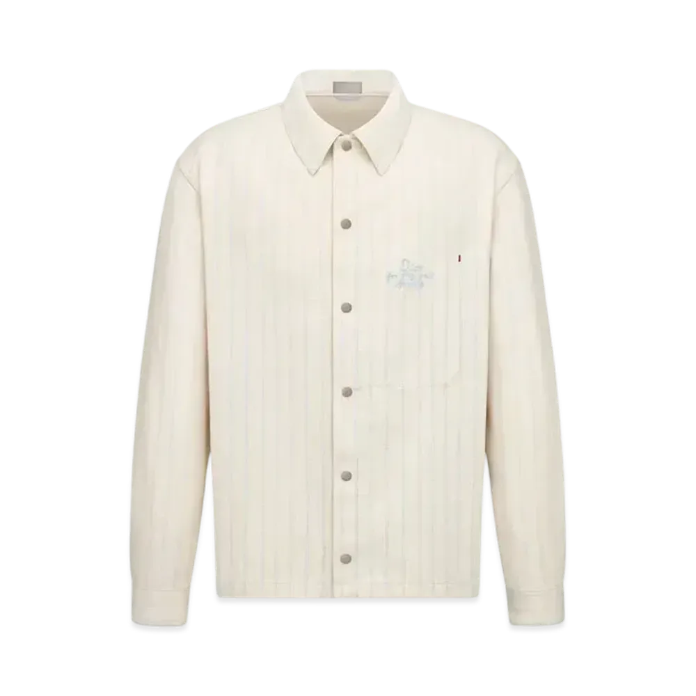 Dior Men's Dior and Hylton Nel Blouson Jacket Cotton Denim "White"