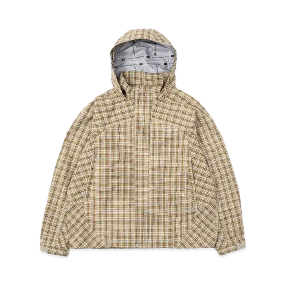 HUF OG Logo Pack Fall 24 3L Shell Jacket "Putty Plaid"
