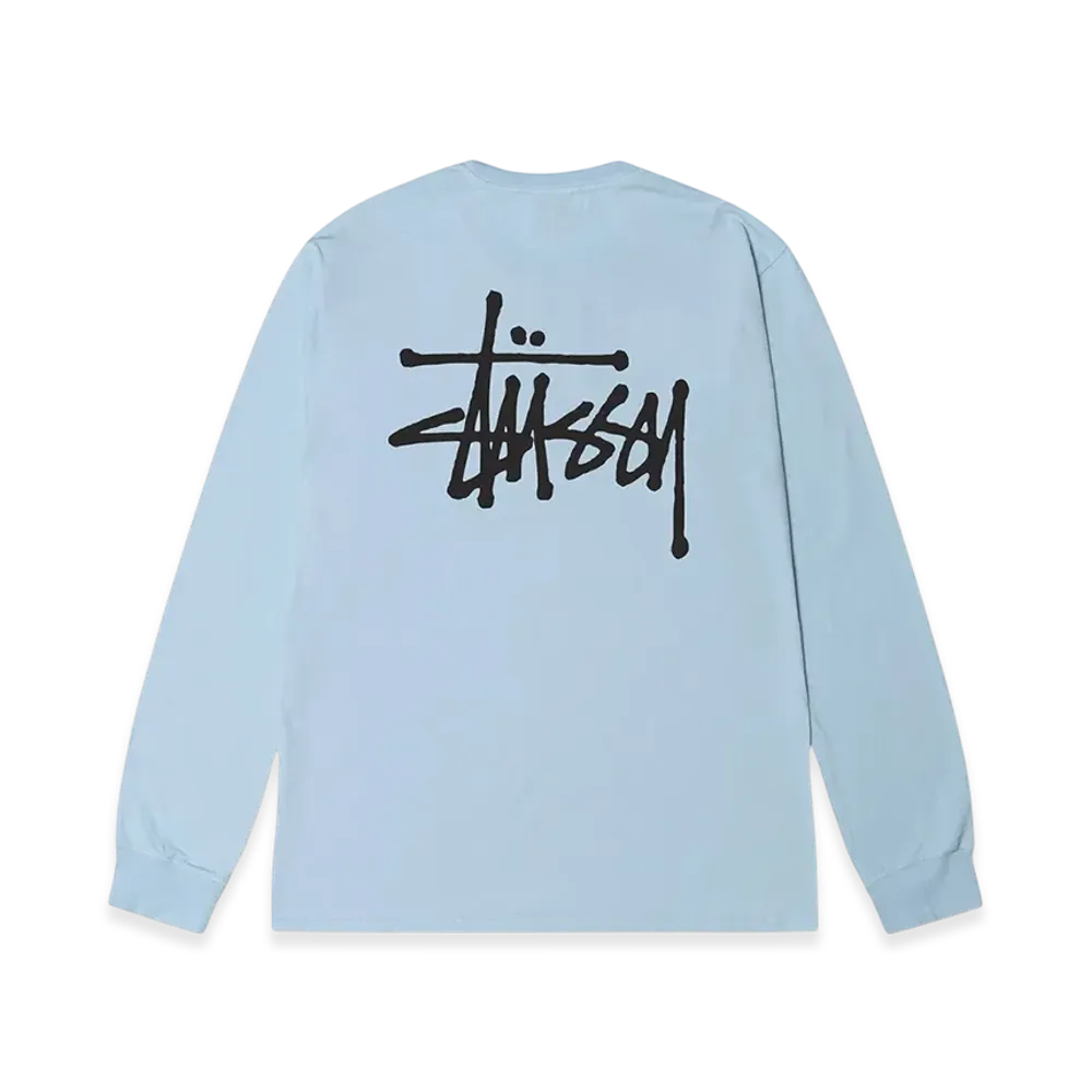 Stussy Basic Stussy Pigment Dyed LS Tee Sky Blue 2023 "Skyblue"